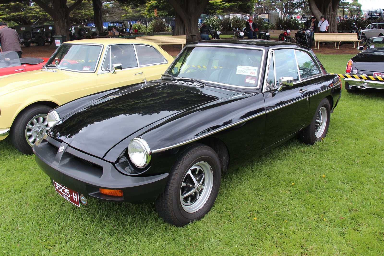 A late rubber-bumper MG MGB GT, front three-quarter view